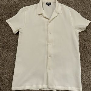 Boohoo Man White Buttoned Down Shirt